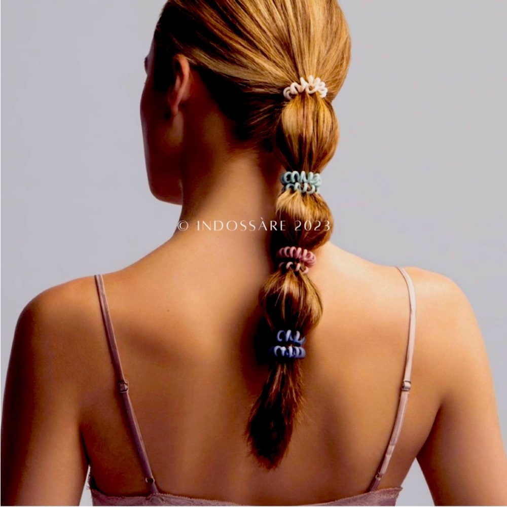 Spiral Wool Ponytail Holders Set of 6 NWT